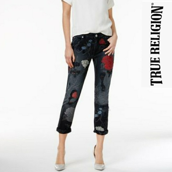 True Religion Denim - True Religion Distressed Denium Slim Boyfriend 29